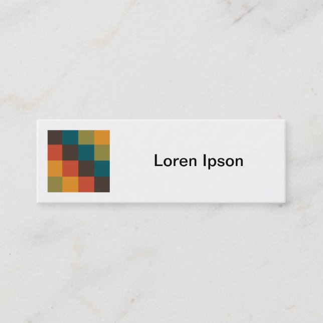 Minitarjeta De Visita Foto cuadrada - Cuadrados de color 03 (Anverso)