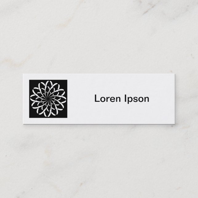 Minitarjeta De Visita Foto cuadrada - Flor geométrica 02 (Anverso)