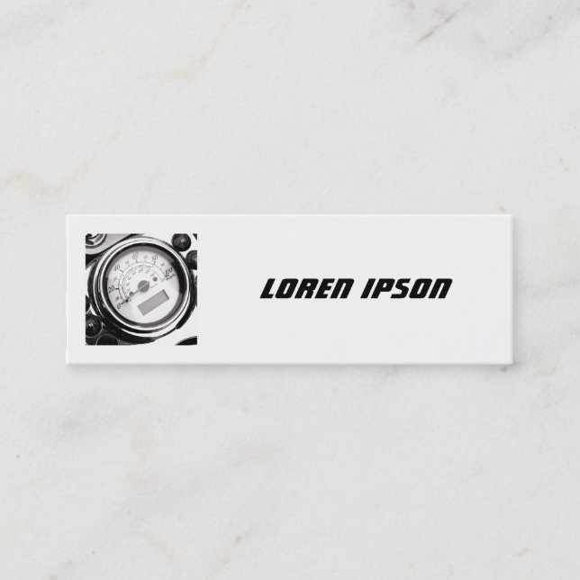 Minitarjeta De Visita Foto cuadrada - velocímetro de la motocicleta (Anverso)