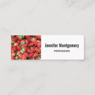 Minitarjeta De Visita Foto de Fresas de Jugo Rojo