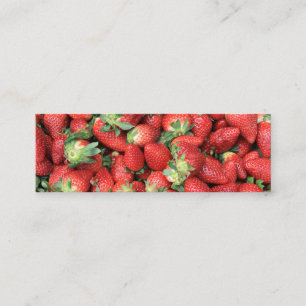 Minitarjeta De Visita Foto de Fresas de Jugo Rojo