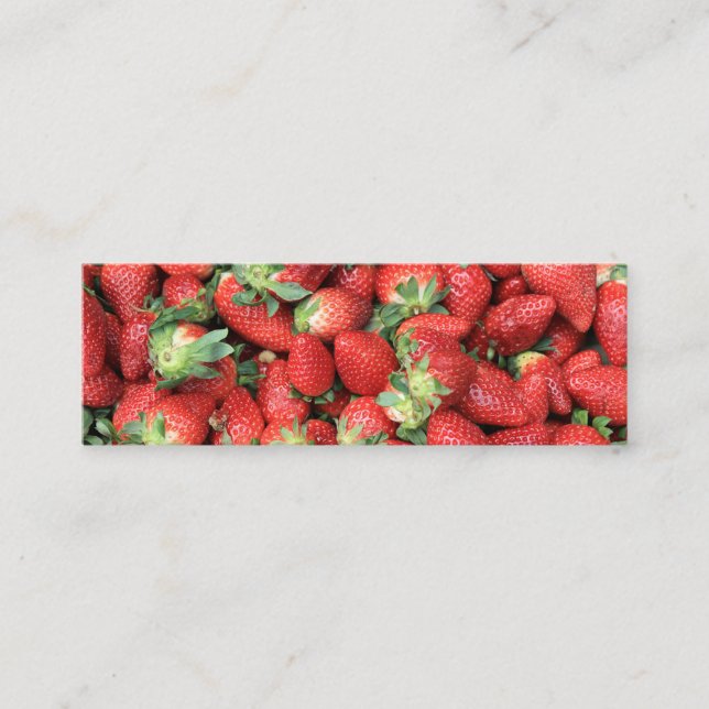 Minitarjeta De Visita Foto de Fresas de Jugo Rojo (Anverso)
