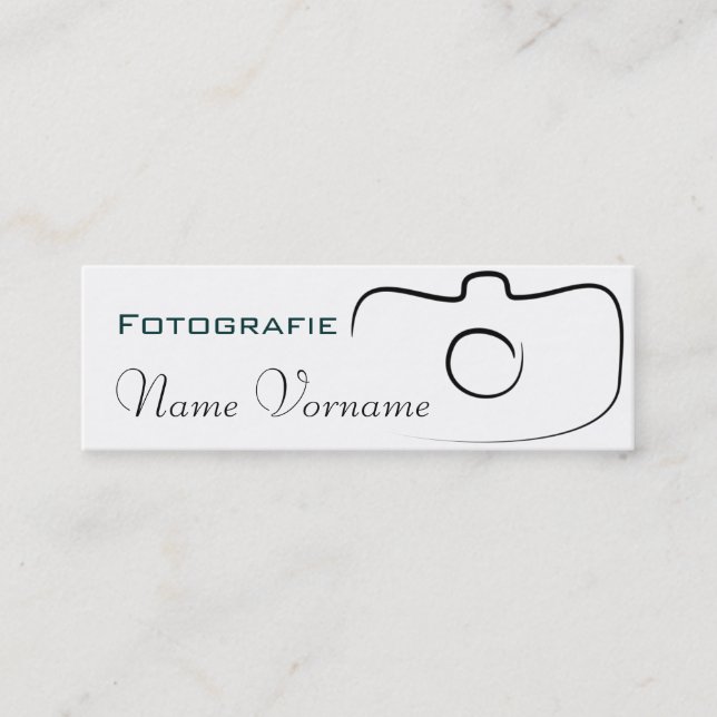 Minitarjeta De Visita Fotografía (Anverso)