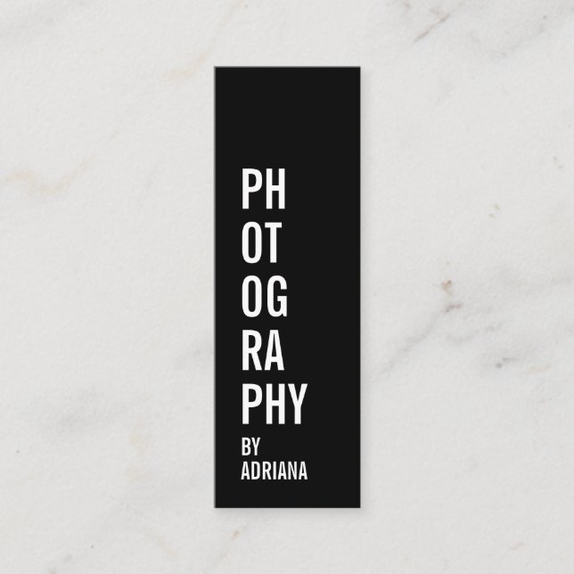 Minitarjeta De Visita Fotógrafo moderno de fotografía de moda en moda (Anverso)