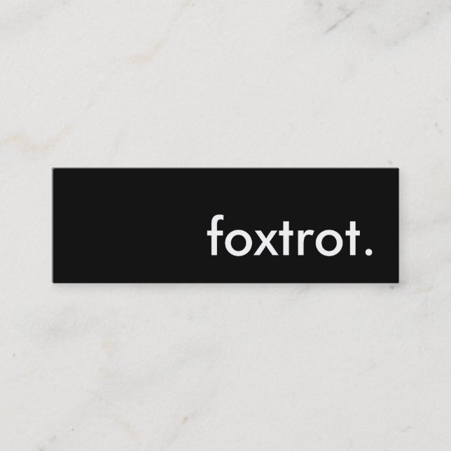 Minitarjeta De Visita foxtrot. (Anverso)