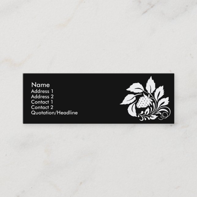 Minitarjeta De Visita fresa blanca (Anverso)