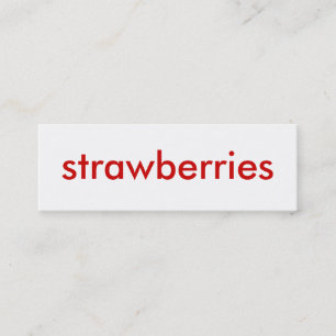 Minitarjeta De Visita fresas