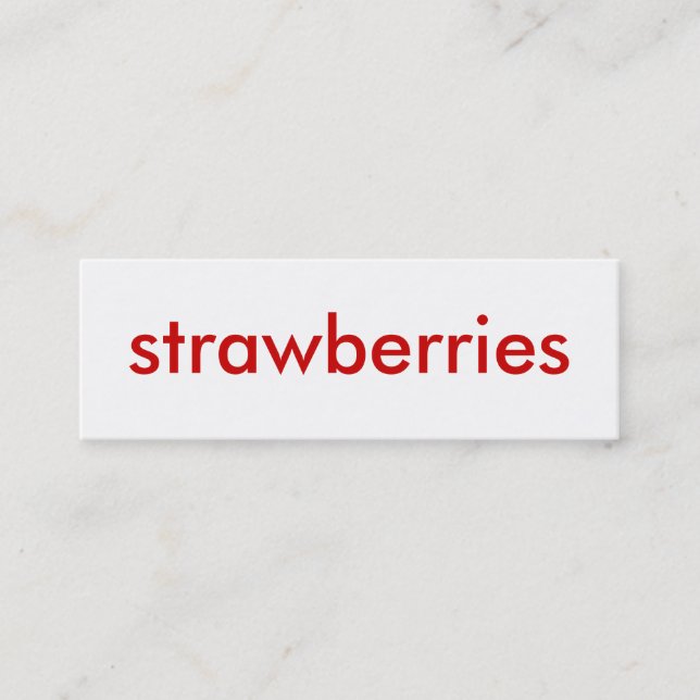 Minitarjeta De Visita fresas (Anverso)