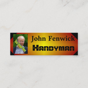 Minitarjeta De Visita Funda de trabajo de Handman Template para pequeña