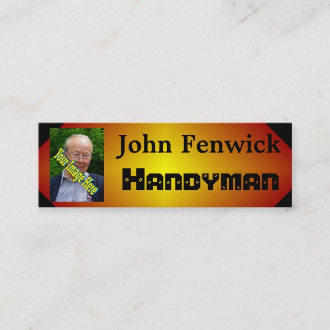 Minitarjeta De Visita Funda de trabajo de Handman Template para pequeñas (Anverso)