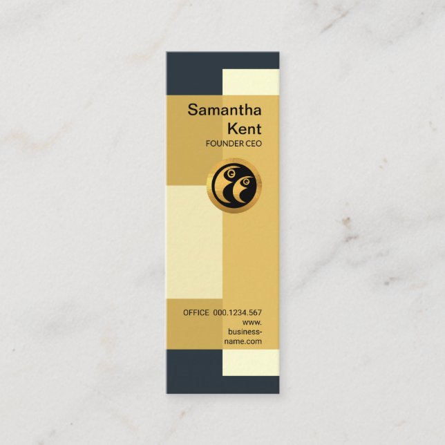 Minitarjeta De Visita Fundador acolumnado artístico del CEO de los (Anverso)