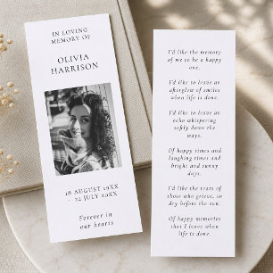 Minitarjeta De Visita Funeral Memorial Loving Memory Mini Bookmark Card