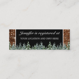 Minitarjeta De Visita Gabinete del Registro de Ducha de Novias de Madera