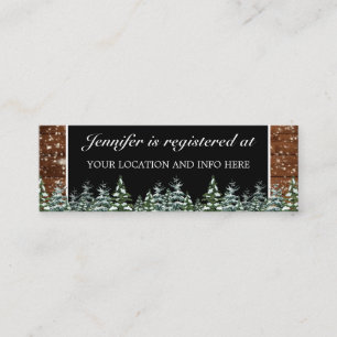 Minitarjeta De Visita Gabinete del Registro de Ducha de Novias de Madera