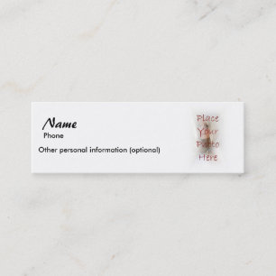 Minitarjeta De Visita Gancho para arriba - el paso del número de