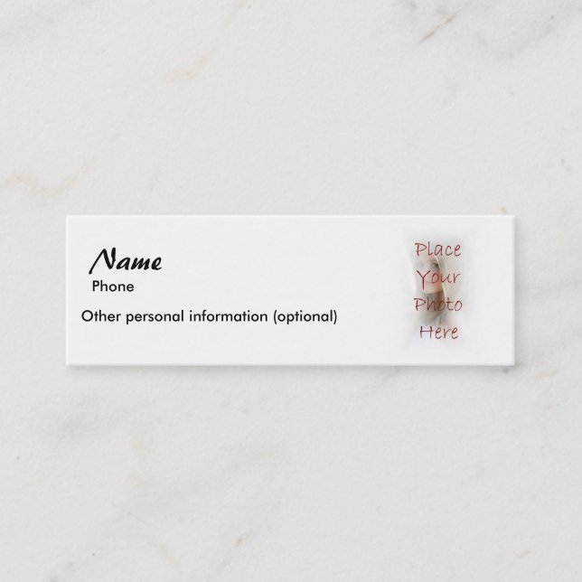 Minitarjeta De Visita Gancho para arriba - el paso del número de (Anverso)