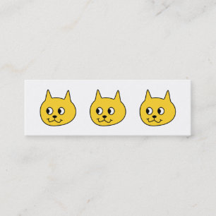 Minitarjeta De Visita Gato amarillo del dibujo animado