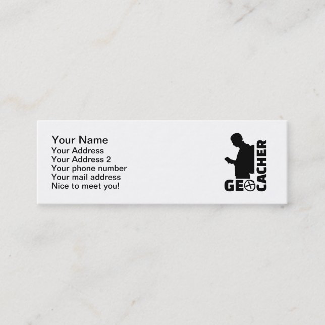 Minitarjeta De Visita Geocacher (Anverso)