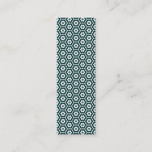 Minitarjeta De Visita Geometric 280514 (03) - Dark Moss Green on White