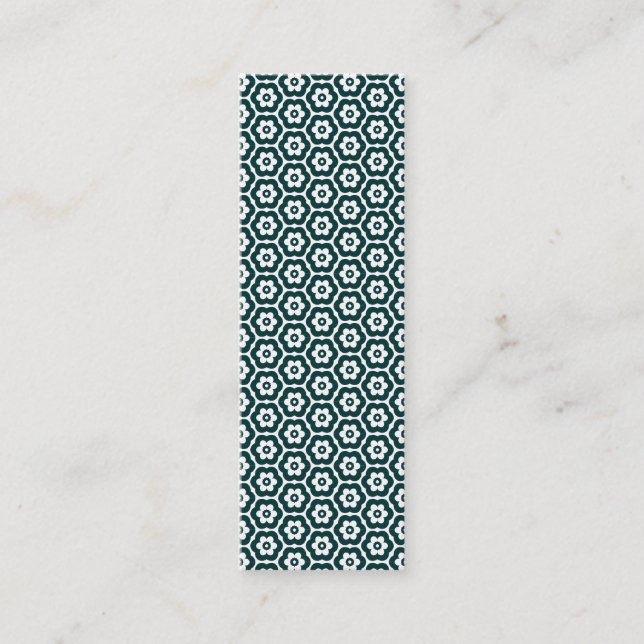 Minitarjeta De Visita Geometric 280514 (03) - Dark Moss Green on White (Anverso)