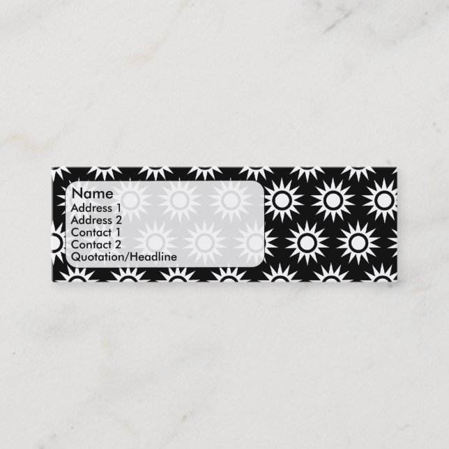 Minitarjeta De Visita girasoles (Anverso)