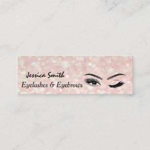 Minitarjeta De Visita glamoroso elegante purpurinoso Eyelashes y cejas