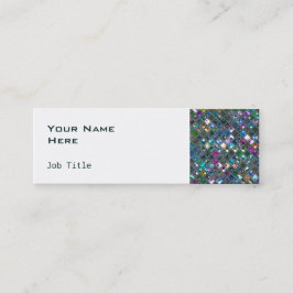 Minitarjeta De Visita Glitz Tiles Multicolored 2 costados flaco blanco