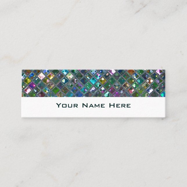 Minitarjeta De Visita Glitz Tiles Multicolour 2 blanco delgado (Anverso)