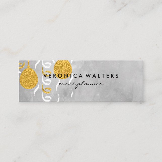 Minitarjeta De Visita Globos fiestas (Anverso)