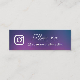 Minitarjeta De Visita Gradiente azul púrpura seguir el código QR de los 