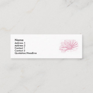 Minitarjeta De Visita Gráfico de flor rosa