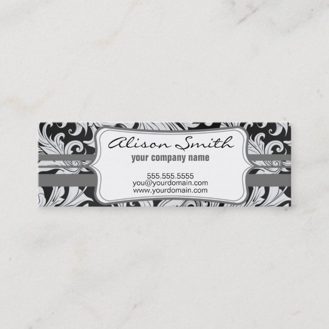 Minitarjeta De Visita Grey victorian with label (Anverso)