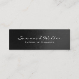 Minitarjeta De Visita Gris delgado, escritura a mano Profesional y moder