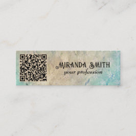 Minitarjeta De Visita Grunge código QR