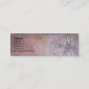 Minitarjeta De Visita Grunge floral arruinado