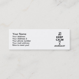 Minitarjeta De Visita Guarde la calma que soy periodista
