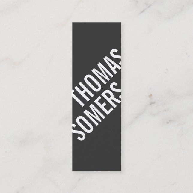 Minitarjeta De Visita Guay BOLD Black and White Moderne Hip (Anverso)