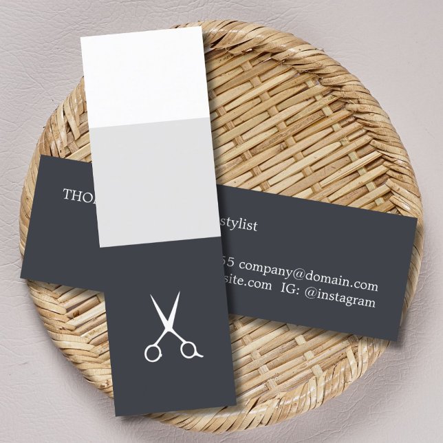 Minitarjeta De Visita Guay Fresh Blue White Stripes Hair Stylist (Subido por el creador)