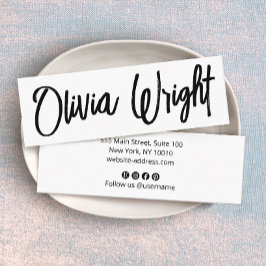 Minitarjeta De Visita Guay Negrita Signature Script Typography Moderno W