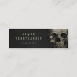 Minitarjeta De Visita Guay Vinatge Skull Typographic Black