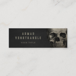 Minitarjeta De Visita Guay Vinatge Skull Typographic Black
