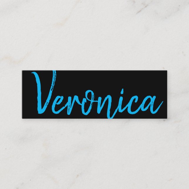 Minitarjeta De Visita Guión azul grande | Serie de escritura a mano (Anverso)