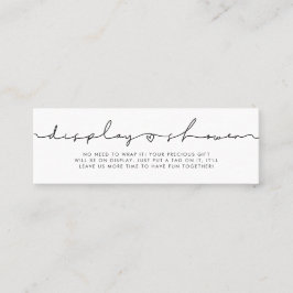 Minitarjeta De Visita Guión caprichoso para mostrar inserción de la tarj