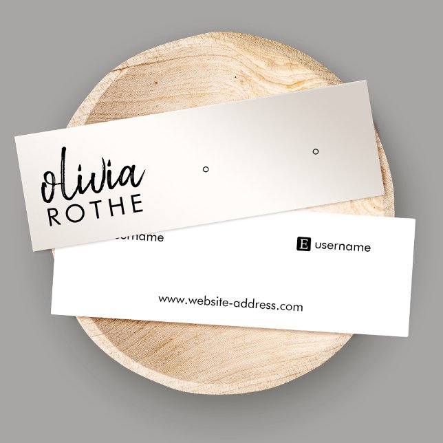 Minitarjeta De Visita Guión Champagne Gold Gradient Stud Earl Mini (Subido por el creador)