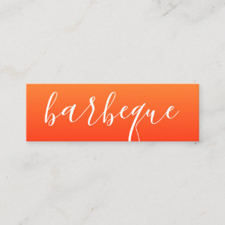 Minitarjeta De Visita guión de barbacoa