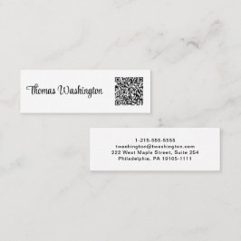 Minitarjeta De Visita Guión de estilo de código QR profesional mínimo