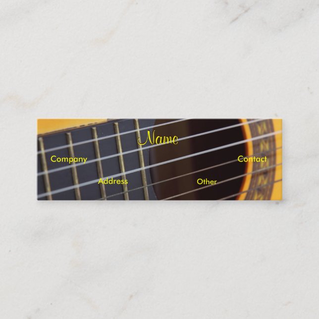 Minitarjeta De Visita Guitarista (Anverso)