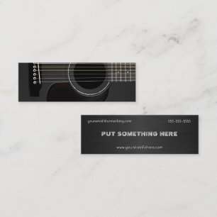 Minitarjeta De Visita Guitarra acústica negra