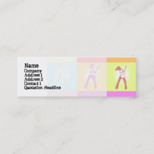 Minitarjeta De Visita Guitarra de la paz - flaca