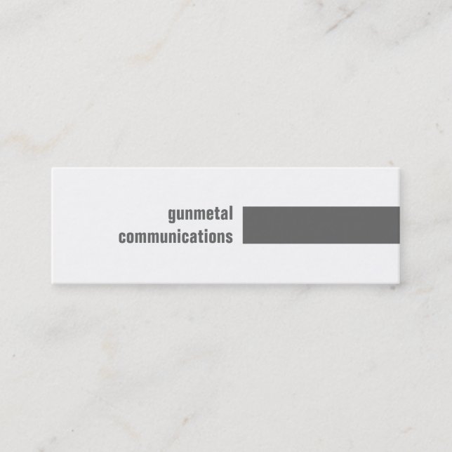 Minitarjeta De Visita Gunmetal simple (Anverso)